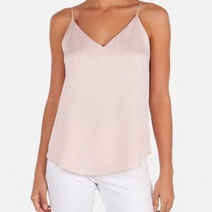 Express Textured Vneck Slip Cami in Blush Pink